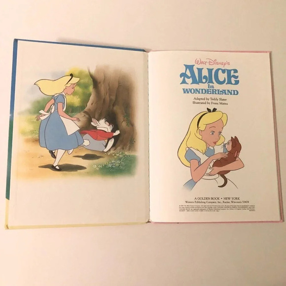 Vintage 1991 Walt Disneys Alice in Wonderland Big Golden  Book - Picture 5 of 13
